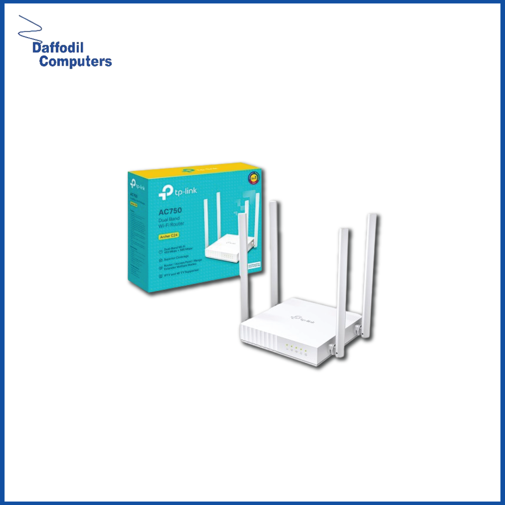 TP-Link Archer C24 AC750 4 Antenna Dual-Band Wi-Fi Router