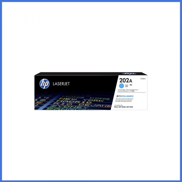 HP 202A Cyan Original LaserJet Toner Cartridge (For LJ M254, M280, 281)