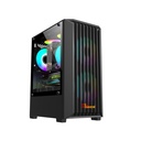 PC POWER DARK BREEZE MESH M-ATX GAMING CASING (3 X ARGB FAN & WITH PSU 230W)