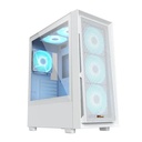 PC POWER PP-GS2404V3 MESH WH CRYSTAL GLASS V3 ATX GAMING (4 X ARGB FAN)